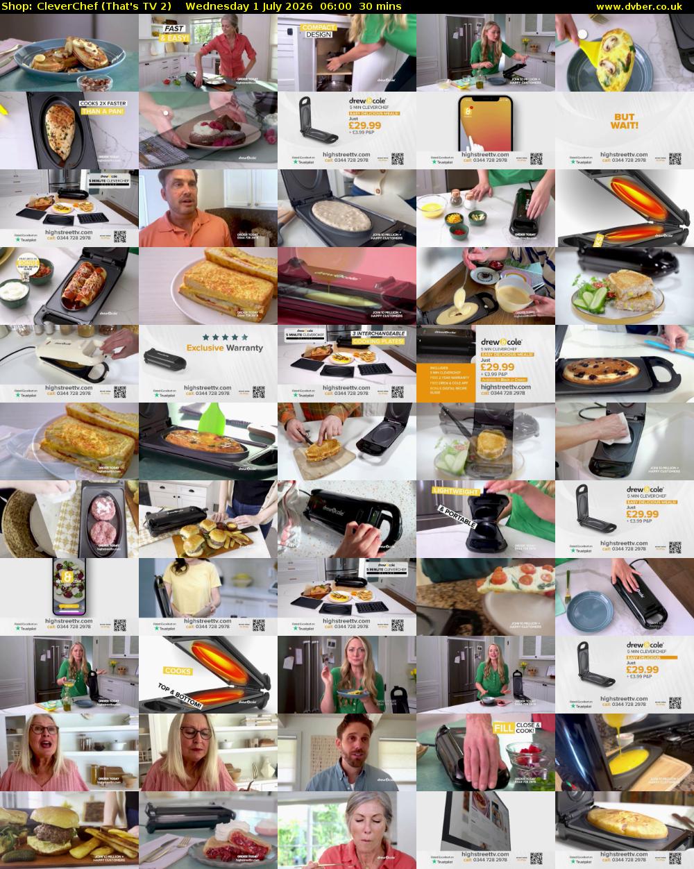 Shop: CleverChef (That's TV 2) Wednesday 1 July 2026 06:00 - 06:30