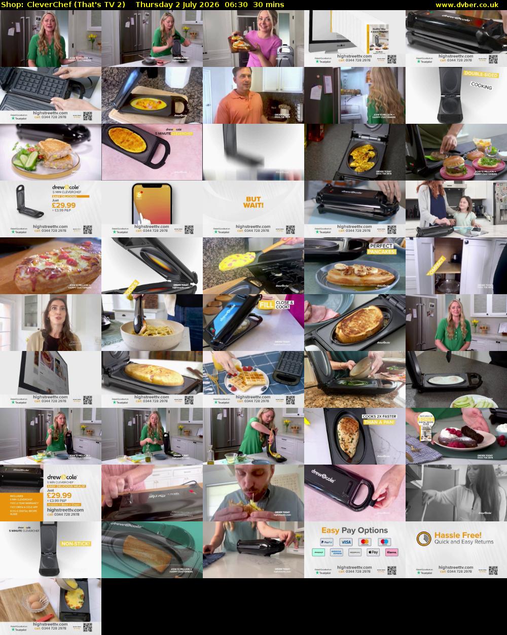 Shop: CleverChef (That's TV 2) Thursday 2 July 2026 06:30 - 07:00