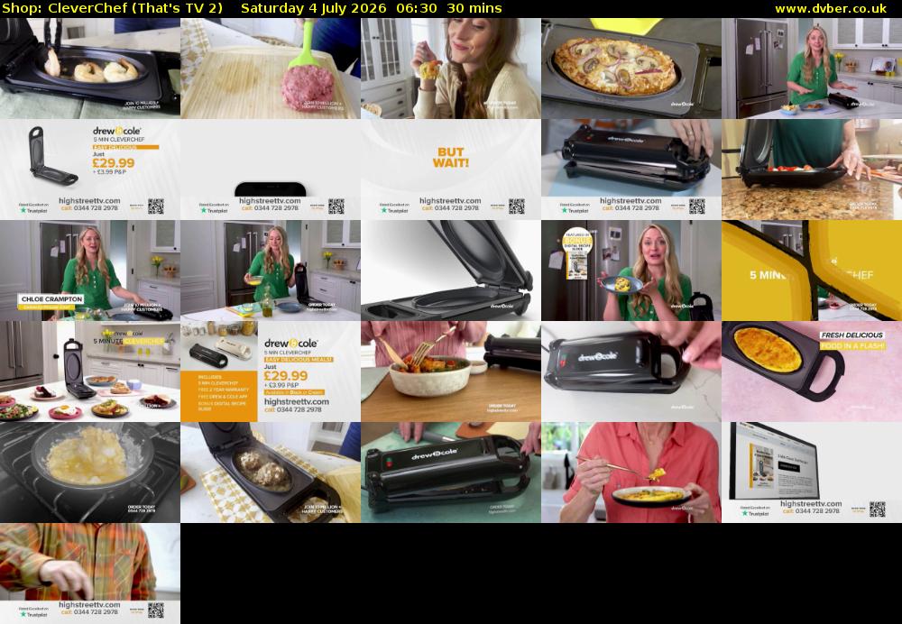 Shop: CleverChef (That's TV 2) Saturday 4 July 2026 06:30 - 07:00
