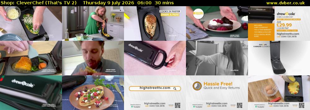 Shop: CleverChef (That's TV 2) Thursday 9 July 2026 06:00 - 06:30
