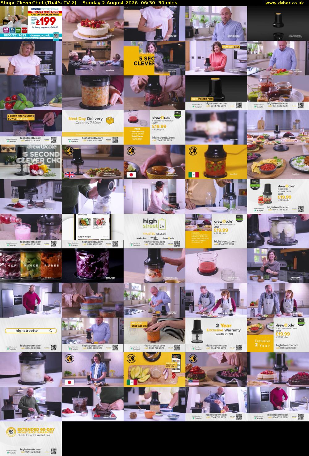 Shop: CleverChef (That's TV 2) Sunday 2 August 2026 06:30 - 07:00