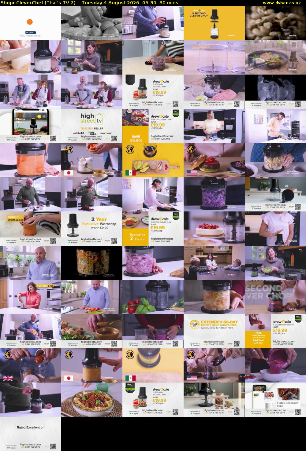 Shop: CleverChef (That's TV 2) Tuesday 4 August 2026 06:30 - 07:00
