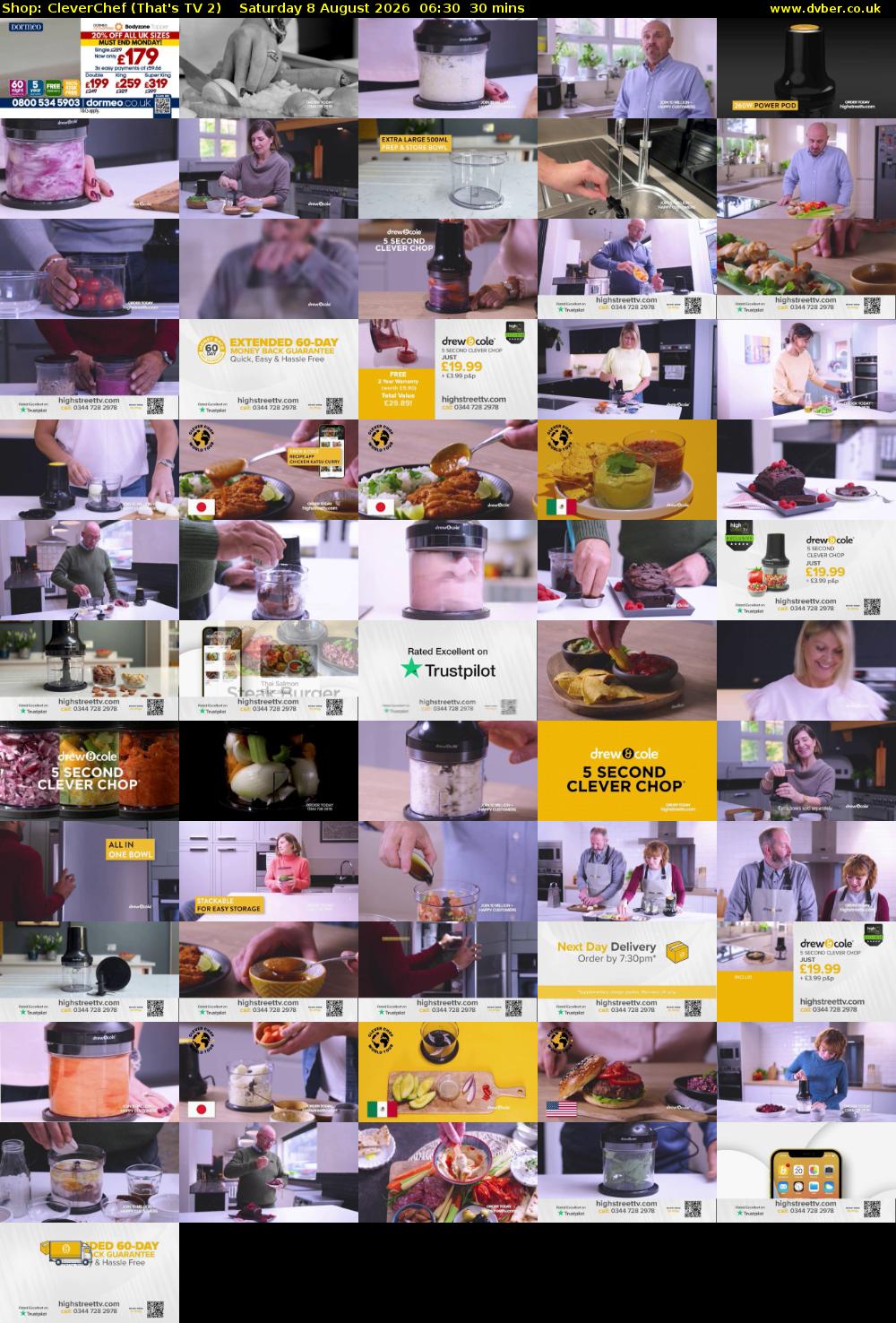 Shop: CleverChef (That's TV 2) Saturday 8 August 2026 06:30 - 07:00