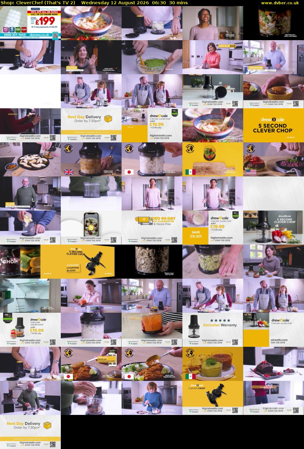 Shop: CleverChef (That's TV 2) Wednesday 12 August 2026 06:30 - 07:00