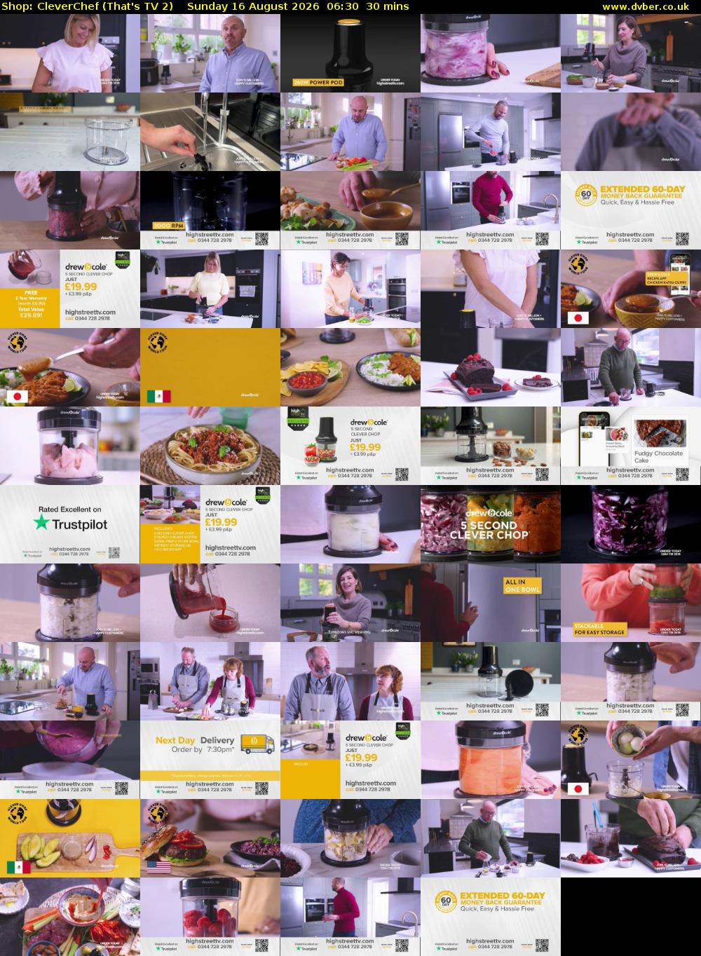Shop: CleverChef (That's TV 2) Sunday 16 August 2026 06:30 - 07:00