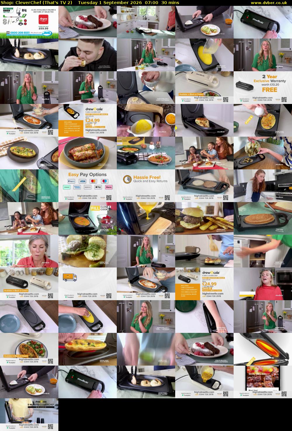 Shop: CleverChef (That's TV 2) Tuesday 1 September 2026 07:00 - 07:30