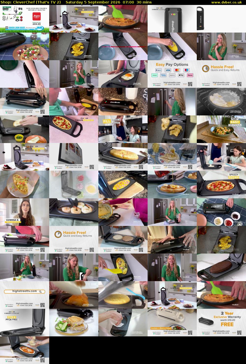 Shop: CleverChef (That's TV 2) Saturday 5 September 2026 07:00 - 07:30
