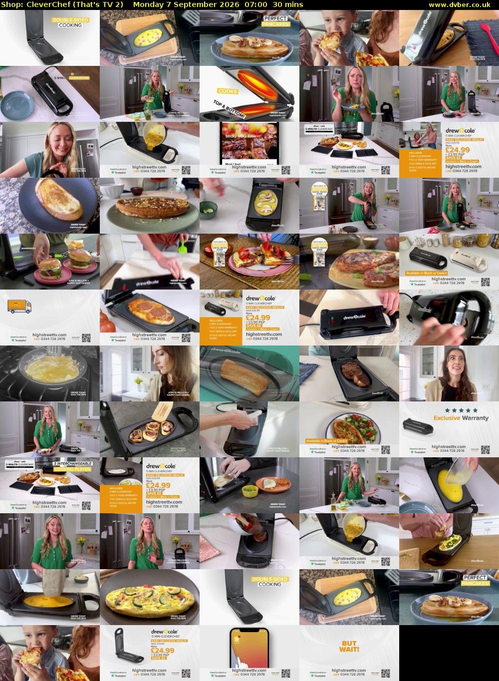 Shop: CleverChef (That's TV 2) Monday 7 September 2026 07:00 - 07:30
