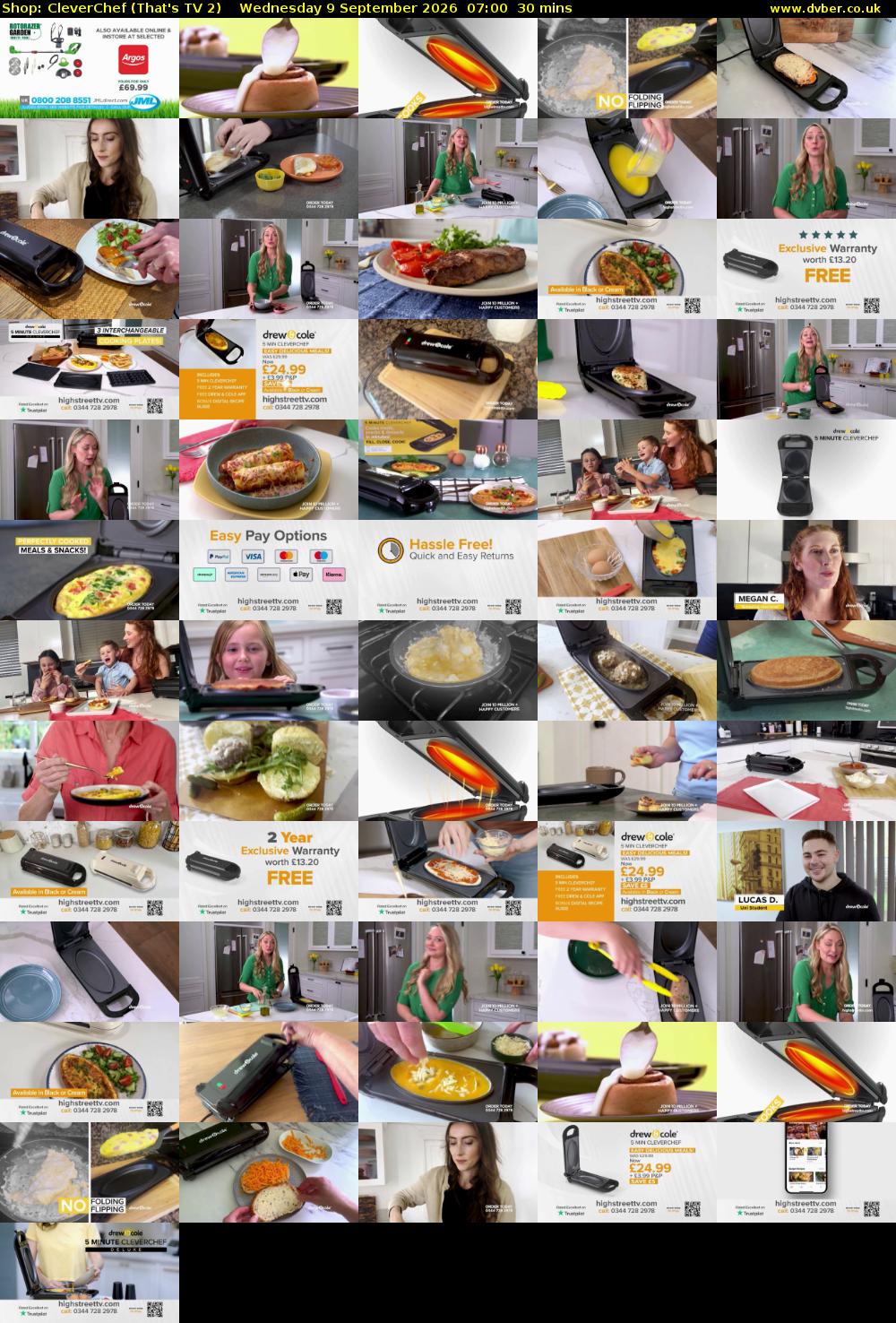 Shop: CleverChef (That's TV 2) Wednesday 9 September 2026 07:00 - 07:30