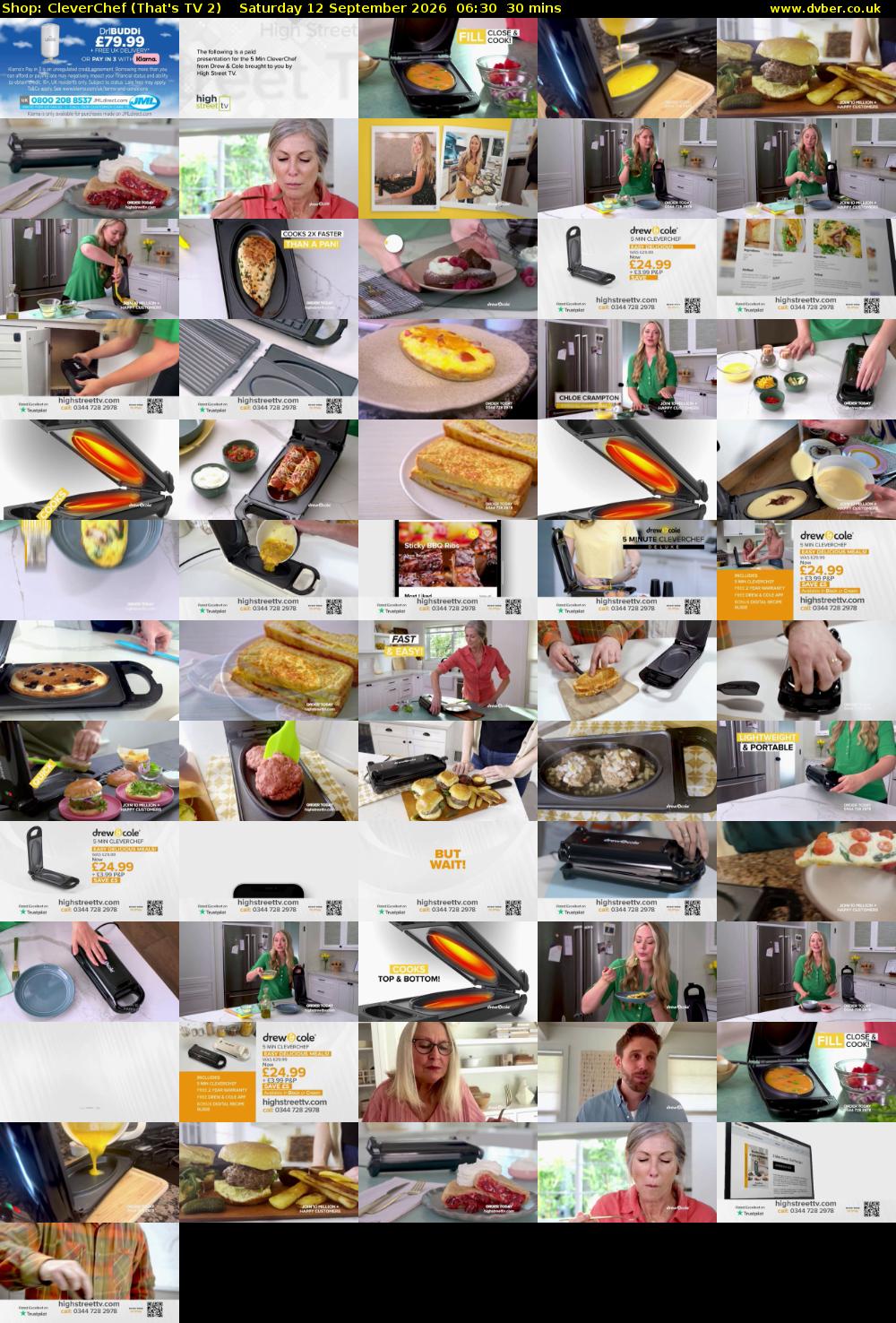 Shop: CleverChef (That's TV 2) Saturday 12 September 2026 06:30 - 07:00