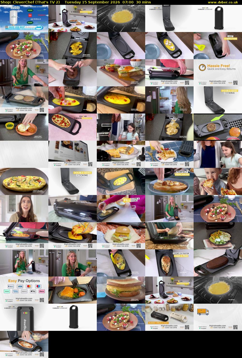 Shop: CleverChef (That's TV 2) Tuesday 15 September 2026 07:00 - 07:30