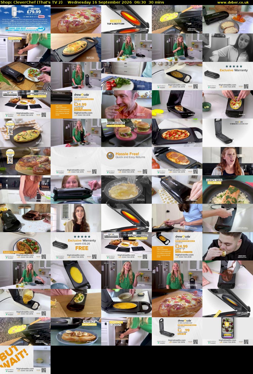 Shop: CleverChef (That's TV 2) Wednesday 16 September 2026 06:30 - 07:00