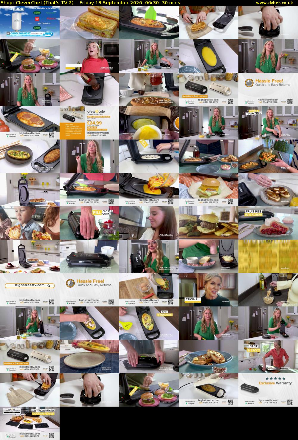 Shop: CleverChef (That's TV 2) Friday 18 September 2026 06:30 - 07:00
