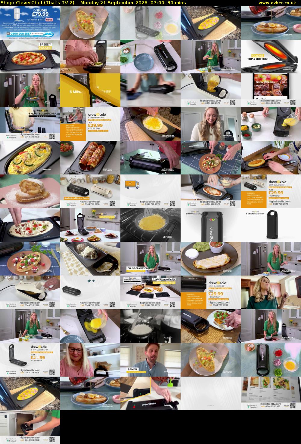 Shop: CleverChef (That's TV 2) Monday 21 September 2026 07:00 - 07:30