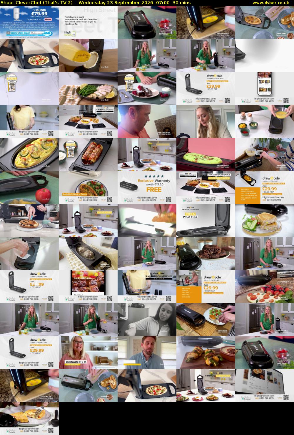 Shop: CleverChef (That's TV 2) Wednesday 23 September 2026 07:00 - 07:30