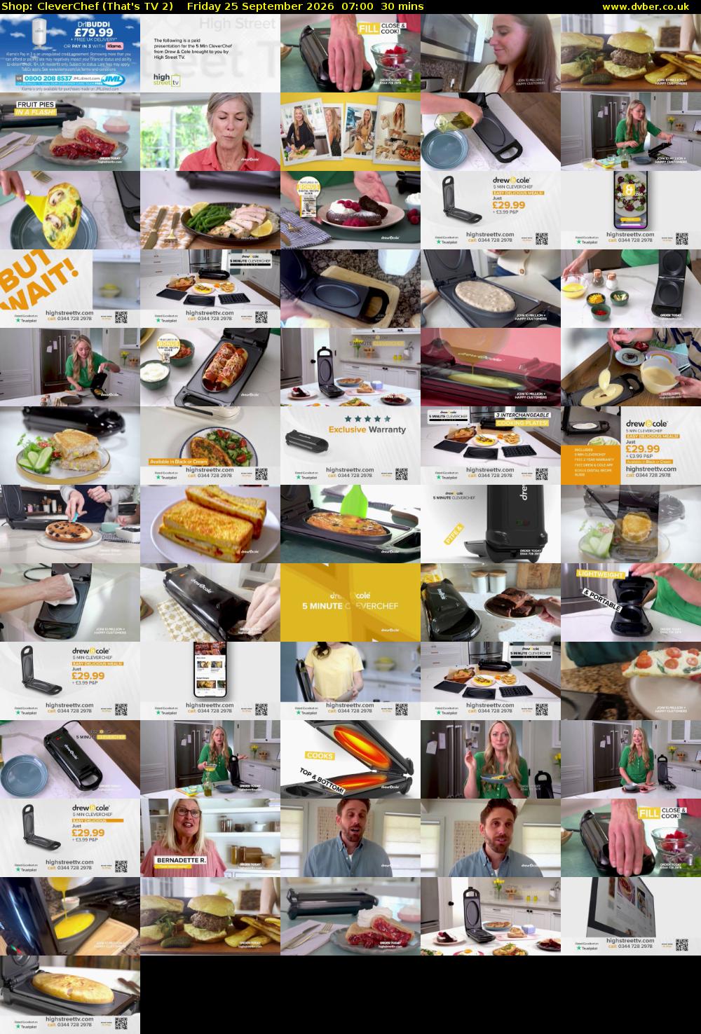 Shop: CleverChef (That's TV 2) Friday 25 September 2026 07:00 - 07:30