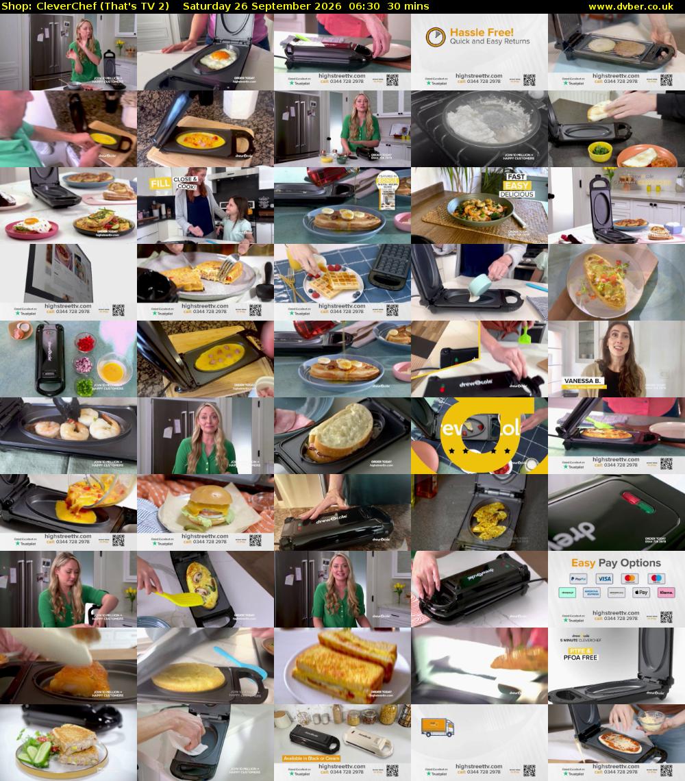 Shop: CleverChef (That's TV 2) Saturday 26 September 2026 06:30 - 07:00