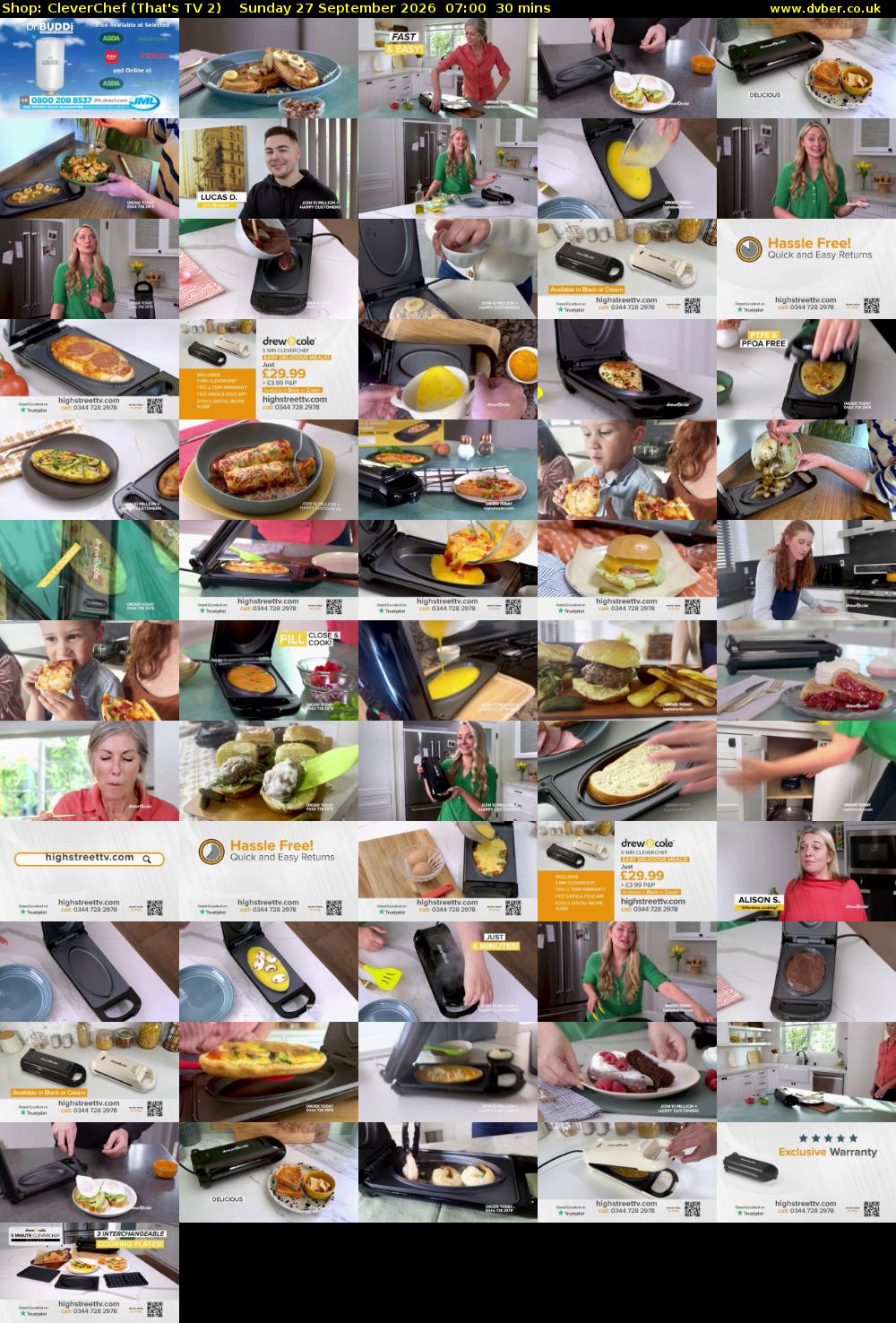 Shop: CleverChef (That's TV 2) Sunday 27 September 2026 07:00 - 07:30