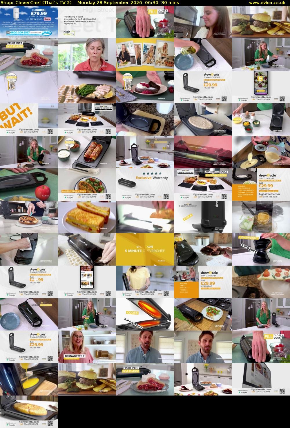 Shop: CleverChef (That's TV 2) Monday 28 September 2026 06:30 - 07:00