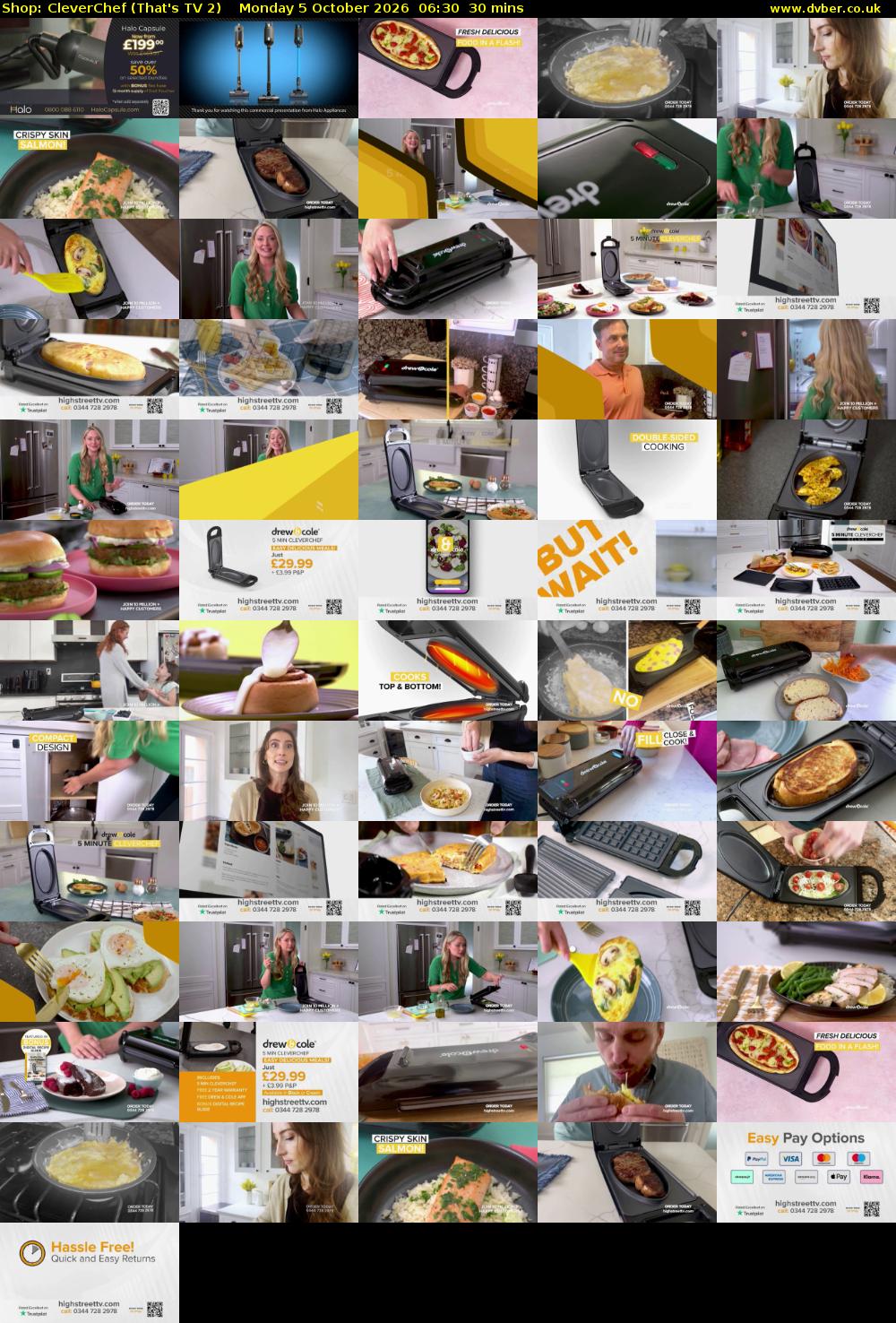 Shop: CleverChef (That's TV 2) Monday 5 October 2026 06:30 - 07:00
