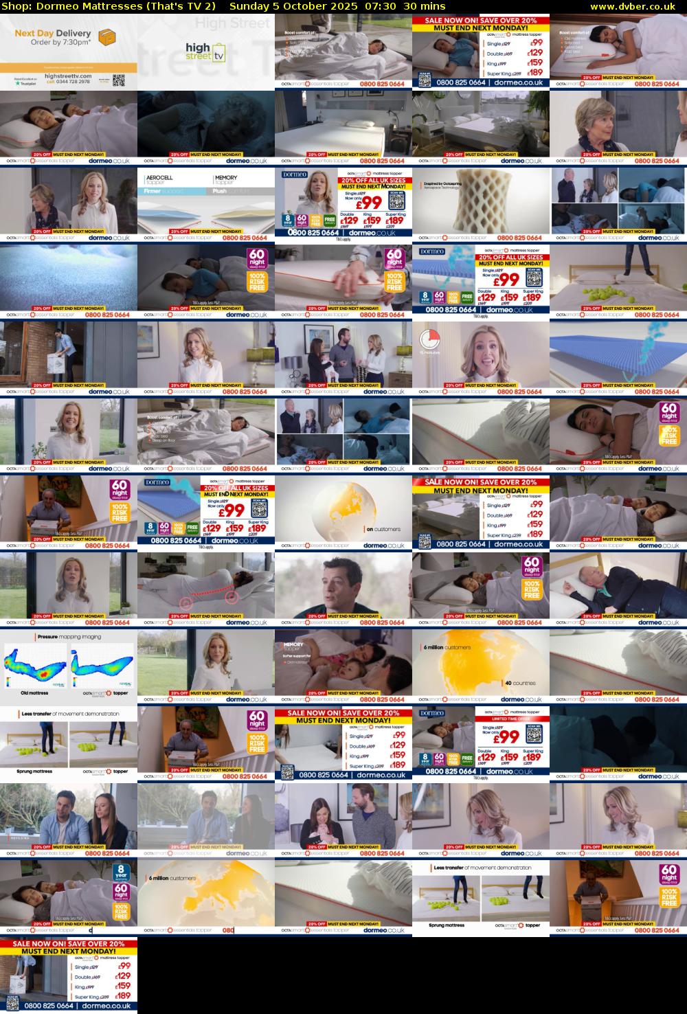 Shop: Dormeo Mattresses (That's TV 2) Sunday 5 October 2025 07:30 - 08:00