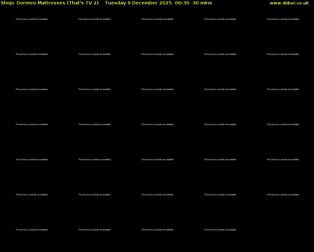 Shop: Dormeo Mattresses (That's TV 2) Tuesday 9 December 2025 06:30 - 07:00