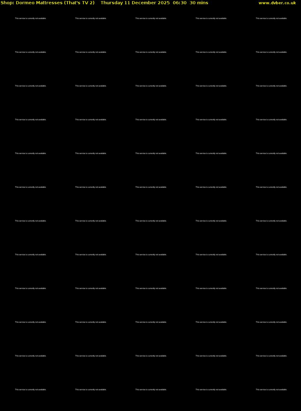 Shop: Dormeo Mattresses (That's TV 2) Thursday 11 December 2025 06:30 - 07:00