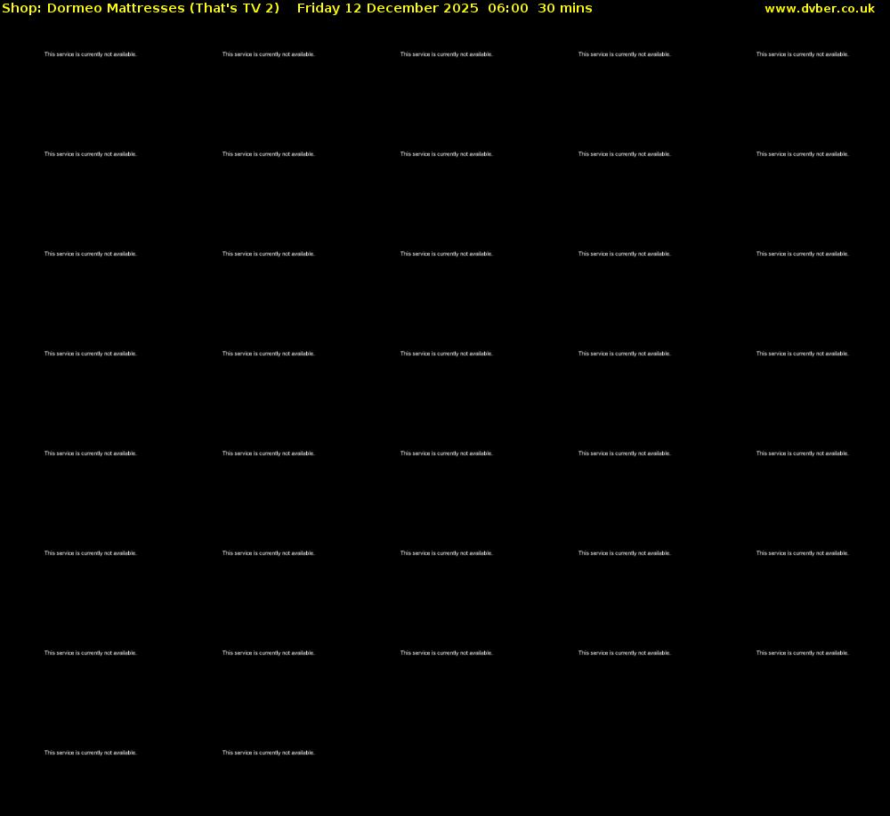 Shop: Dormeo Mattresses (That's TV 2) Friday 12 December 2025 06:00 - 06:30