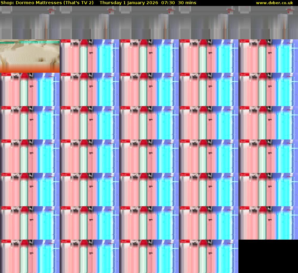 Shop: Dormeo Mattresses (That's TV 2) Thursday 1 January 2026 07:30 - 08:00