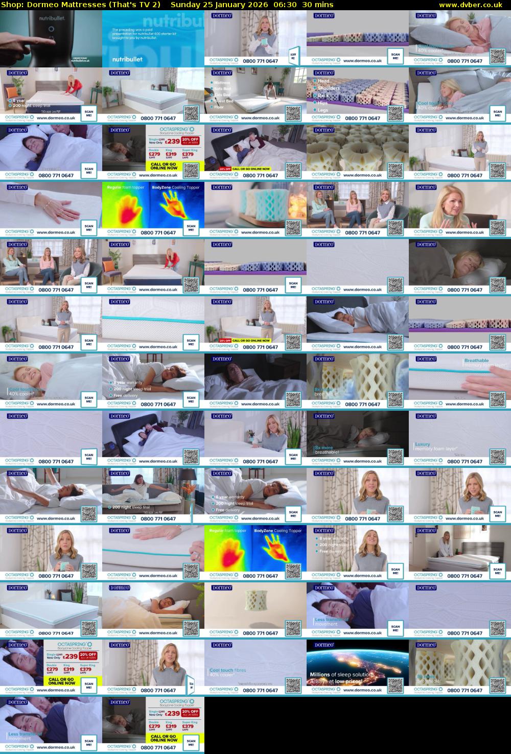 Shop: Dormeo Mattresses (That's TV 2) Sunday 25 January 2026 06:30 - 07:00