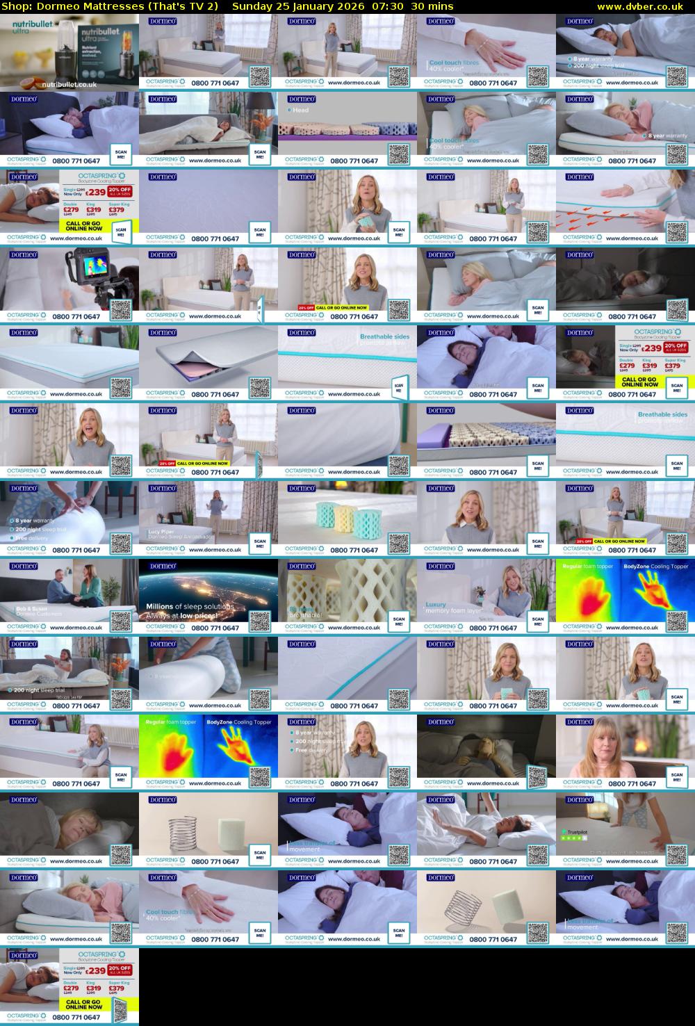 Shop: Dormeo Mattresses (That's TV 2) Sunday 25 January 2026 07:30 - 08:00