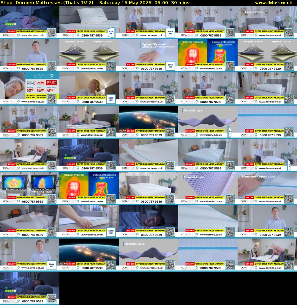 Shop: Dormeo Mattresses (That's TV 2) Saturday 16 May 2026 06:00 - 06:30