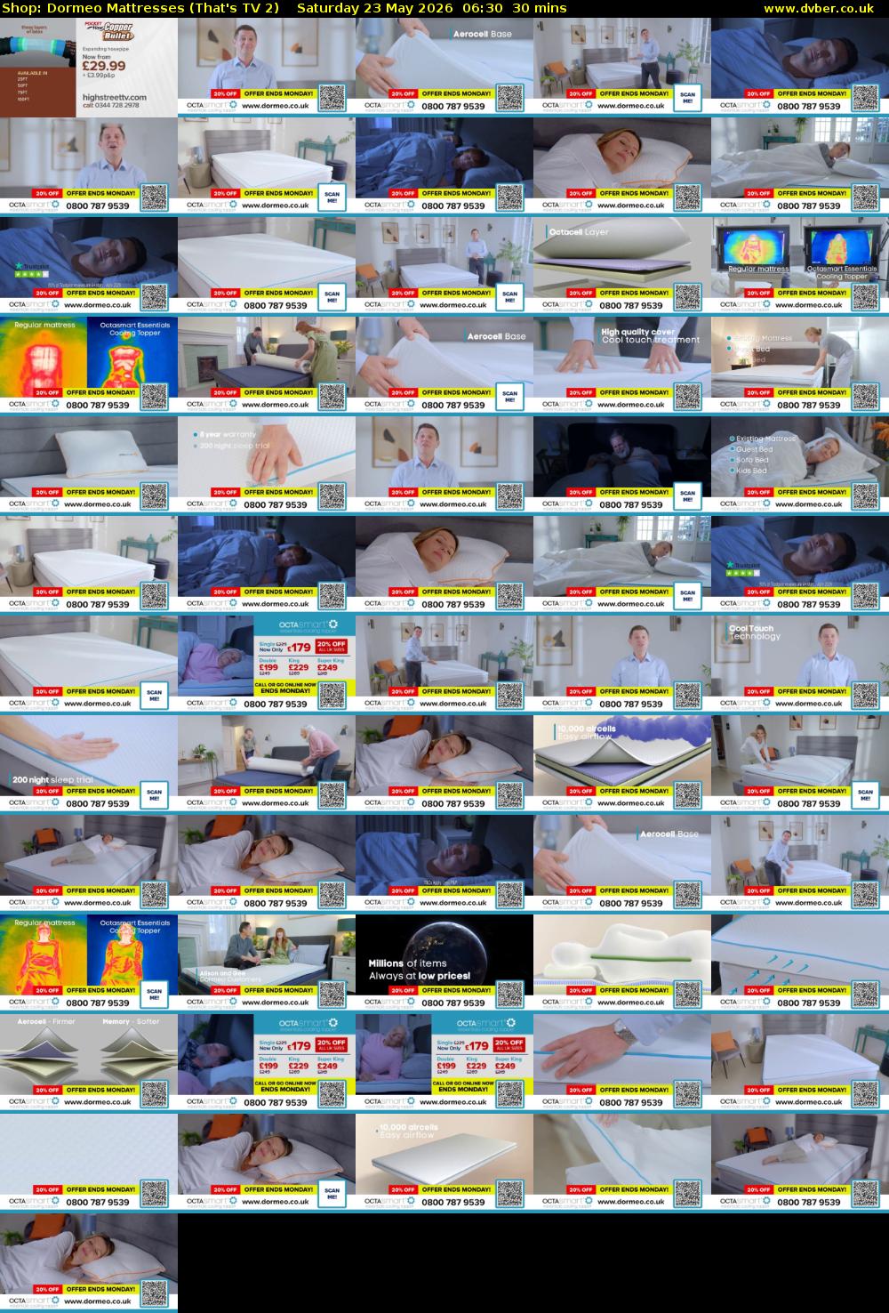Shop: Dormeo Mattresses (That's TV 2) Saturday 23 May 2026 06:30 - 07:00