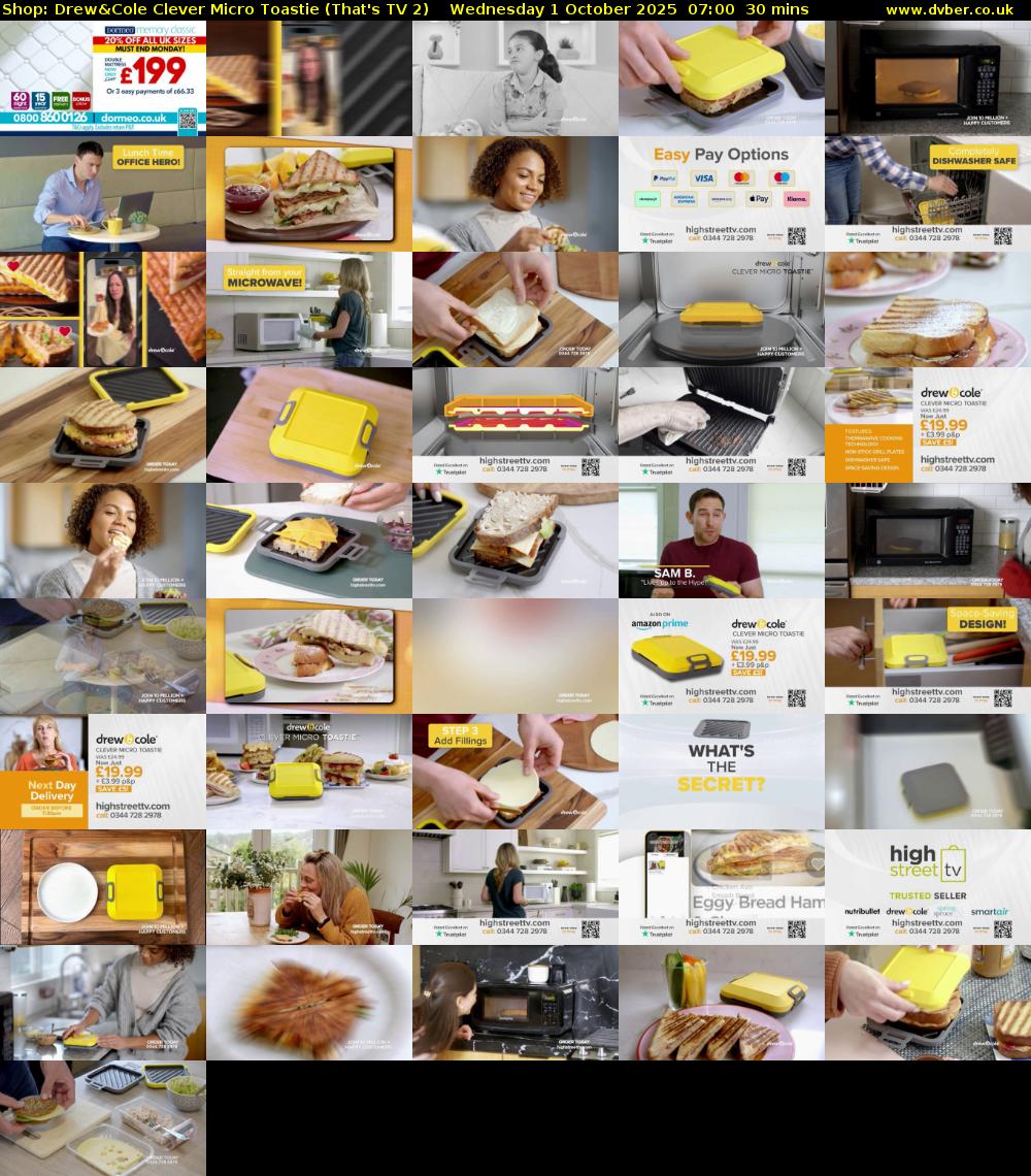 Shop: Drew&Cole Clever Micro Toastie (That's TV 2) Wednesday 1 October 2025 07:00 - 07:30