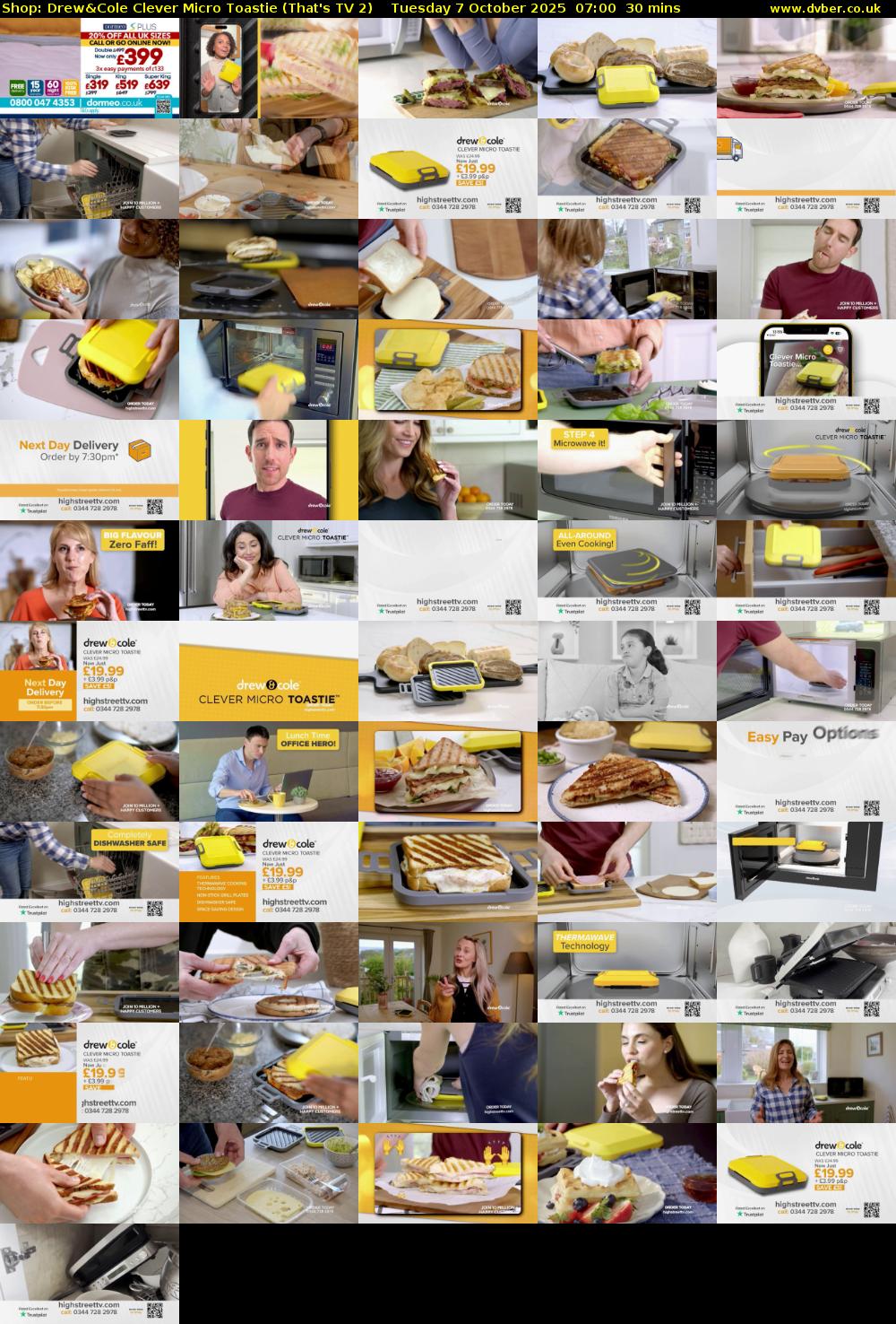 Shop: Drew&Cole Clever Micro Toastie (That's TV 2) Tuesday 7 October 2025 07:00 - 07:30