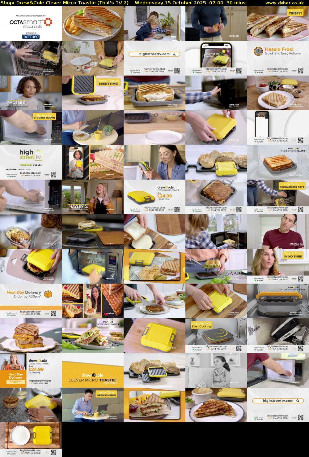 Shop: Drew&Cole Clever Micro Toastie (That's TV 2) Wednesday 15 October 2025 07:00 - 07:30