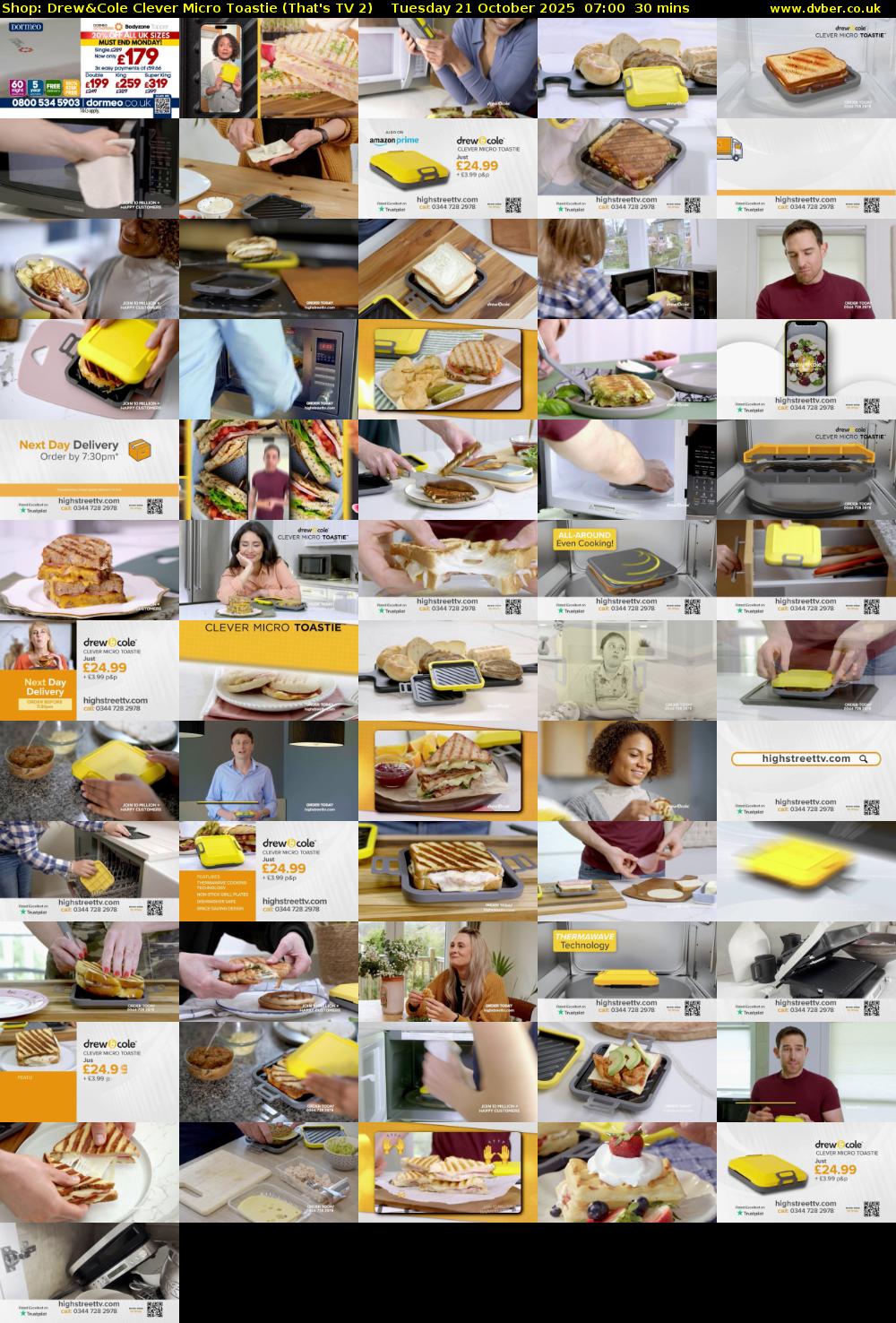 Shop: Drew&Cole Clever Micro Toastie (That's TV 2) Tuesday 21 October 2025 07:00 - 07:30
