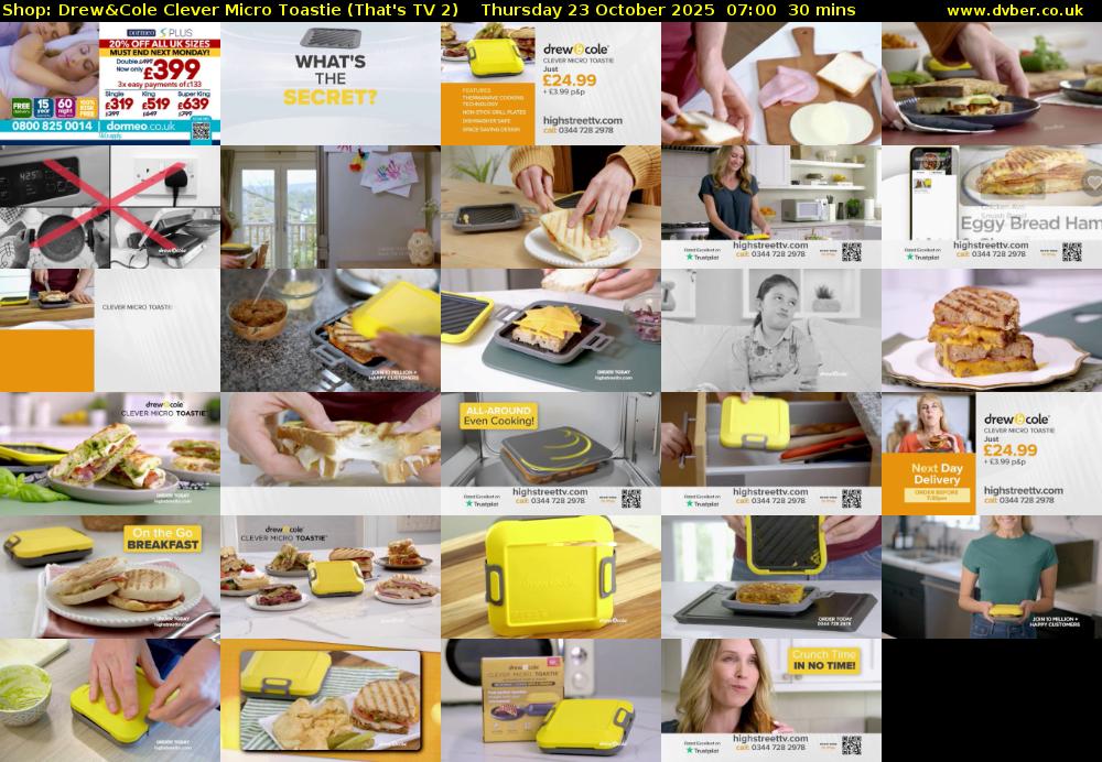 Shop: Drew&Cole Clever Micro Toastie (That's TV 2) Thursday 23 October 2025 07:00 - 07:30