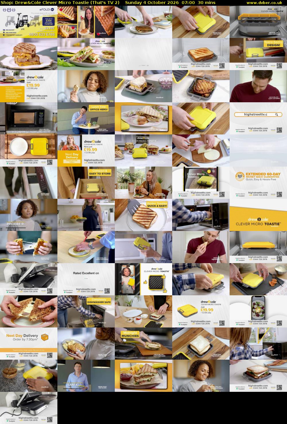Shop: Drew&Cole Clever Micro Toastie (That's TV 2) Sunday 4 October 2026 07:00 - 07:30