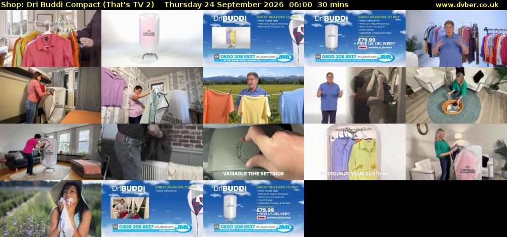 Shop: Dri Buddi Compact (That's TV 2) Thursday 24 September 2026 06:00 - 06:30