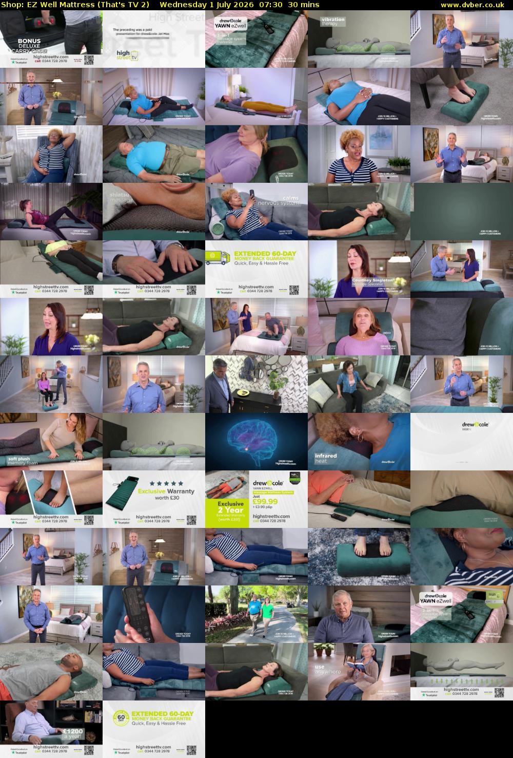 Shop: EZ Well Mattress (That's TV 2) Wednesday 1 July 2026 07:30 - 08:00