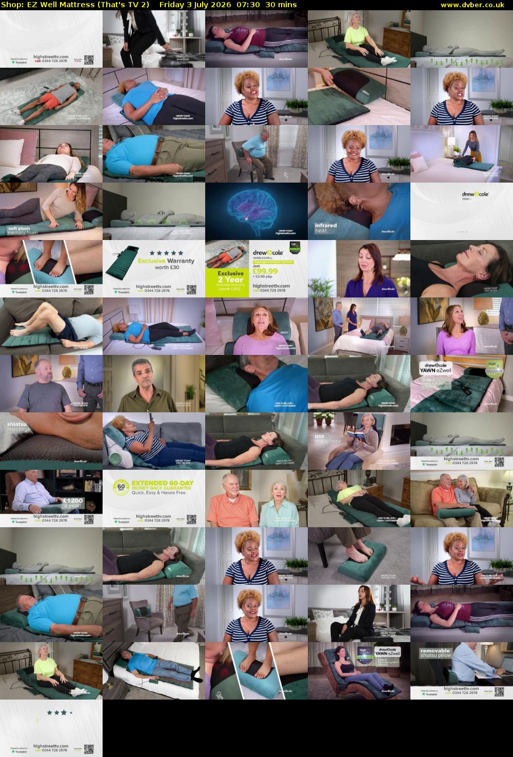 Shop: EZ Well Mattress (That's TV 2) Friday 3 July 2026 07:30 - 08:00