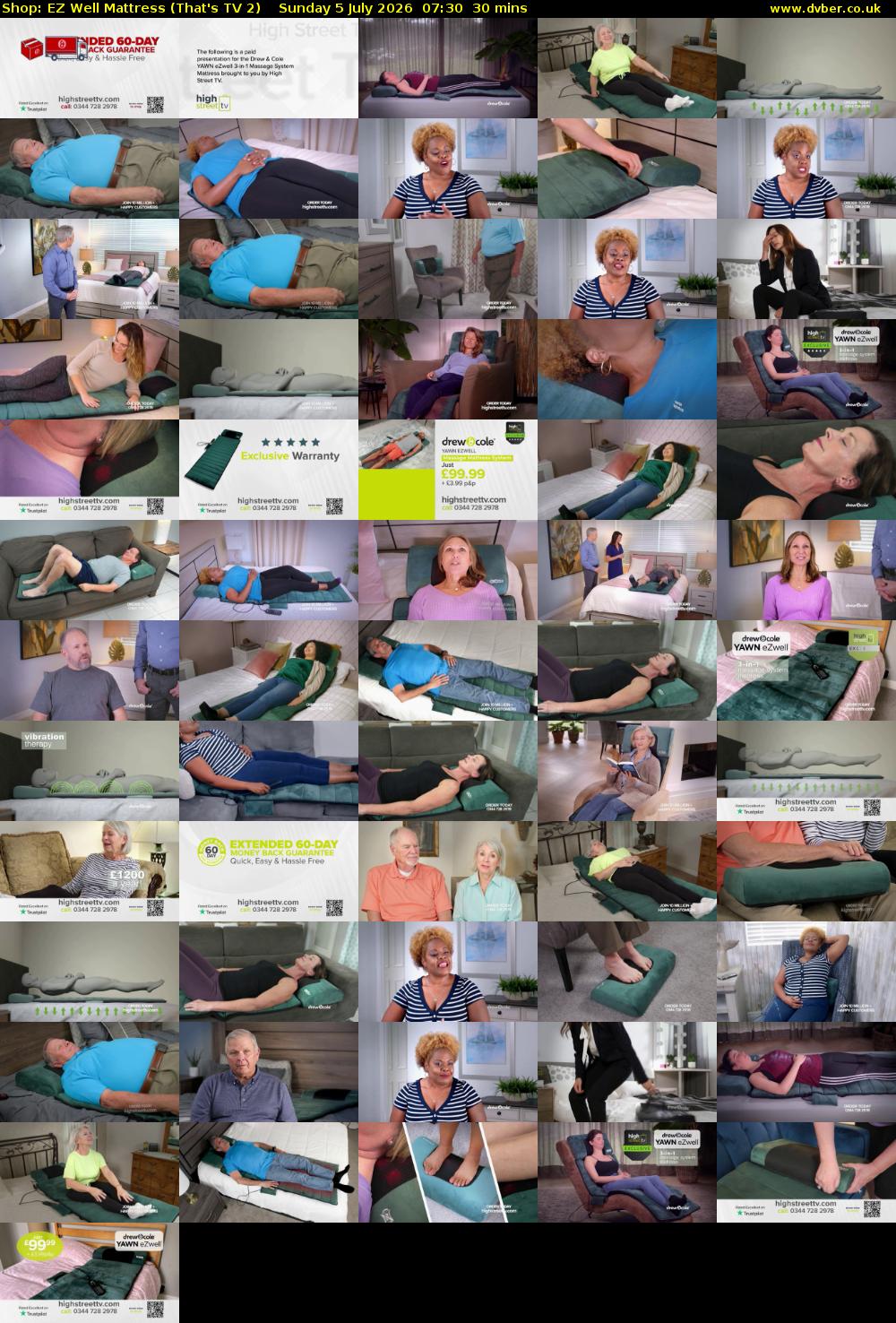 Shop: EZ Well Mattress (That's TV 2) Sunday 5 July 2026 07:30 - 08:00