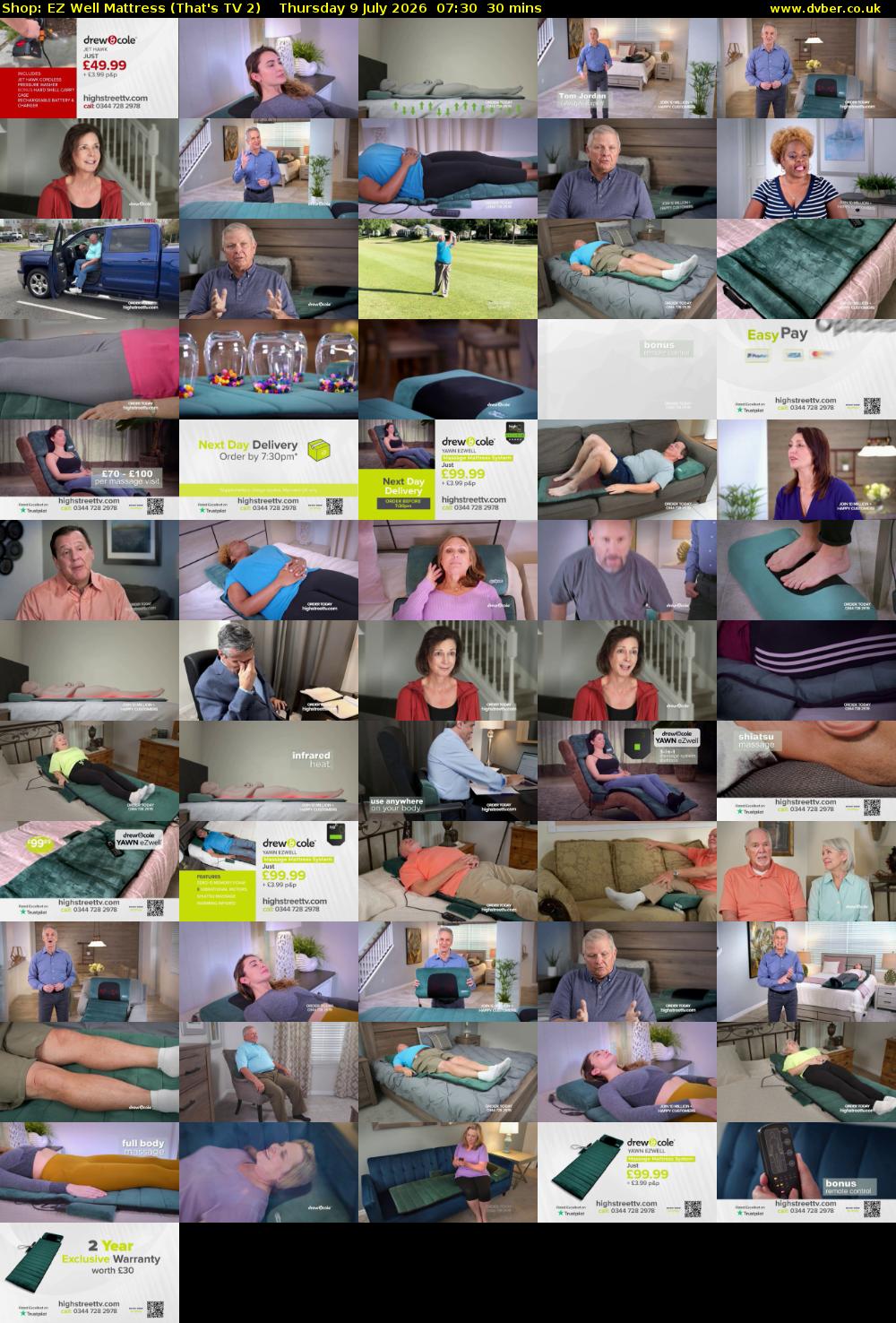 Shop: EZ Well Mattress (That's TV 2) Thursday 9 July 2026 07:30 - 08:00