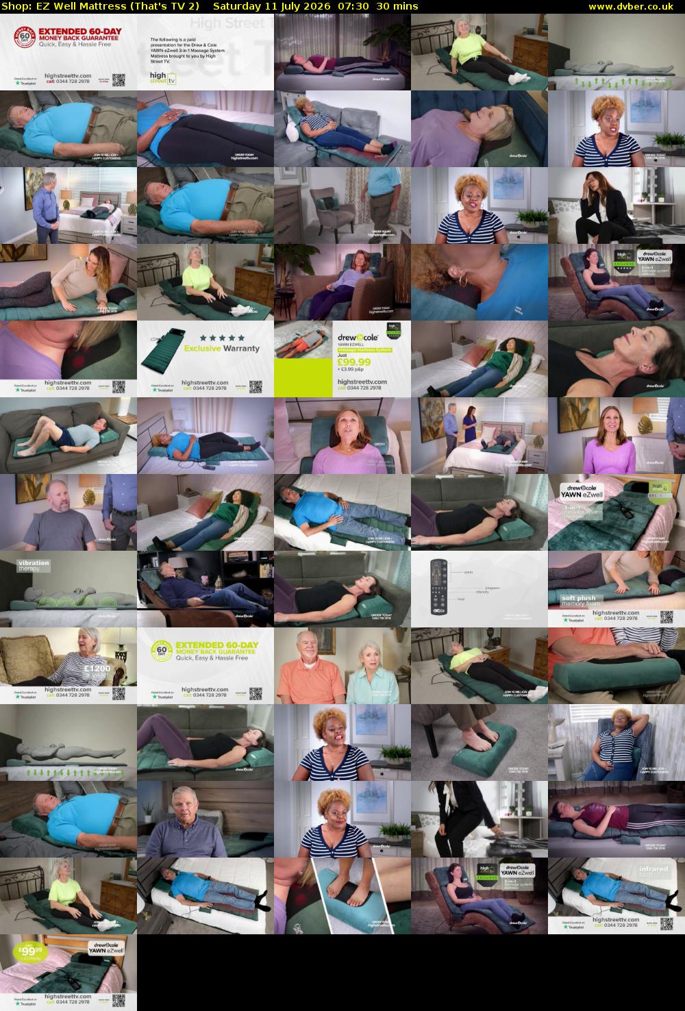 Shop: EZ Well Mattress (That's TV 2) Saturday 11 July 2026 07:30 - 08:00