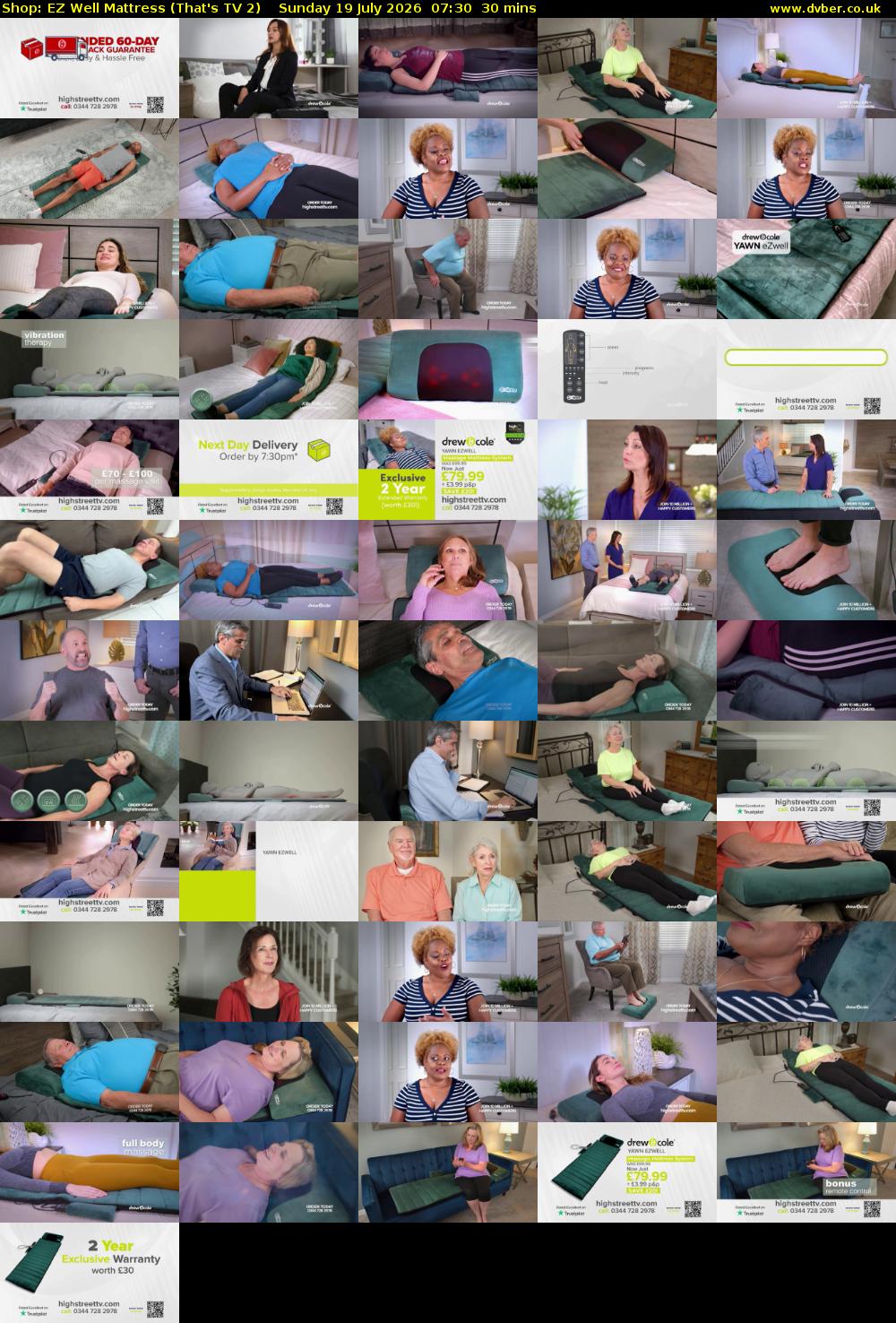 Shop: EZ Well Mattress (That's TV 2) Sunday 19 July 2026 07:30 - 08:00