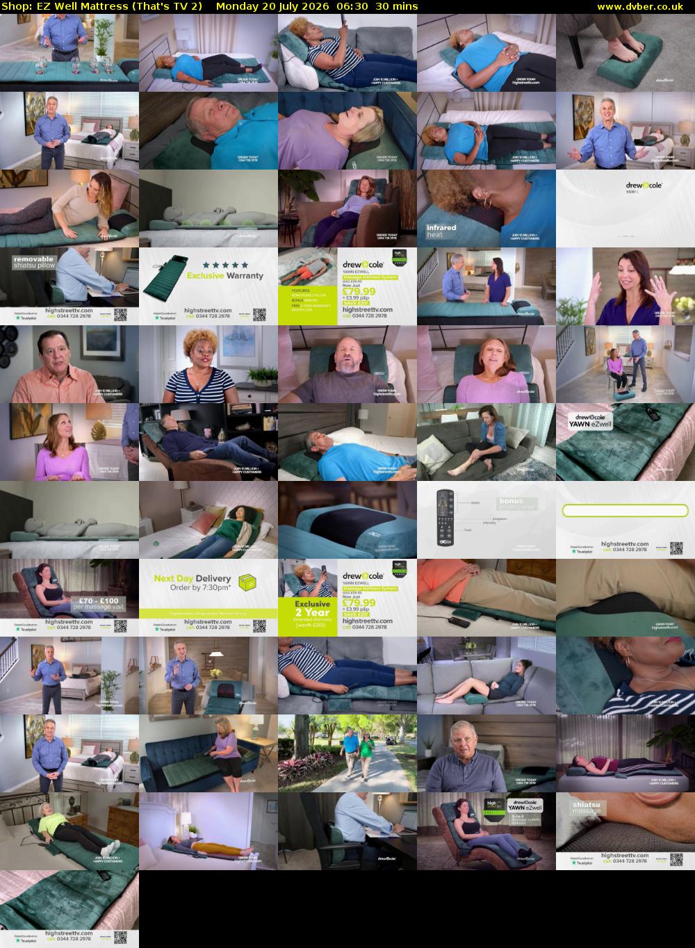 Shop: EZ Well Mattress (That's TV 2) Monday 20 July 2026 06:30 - 07:00