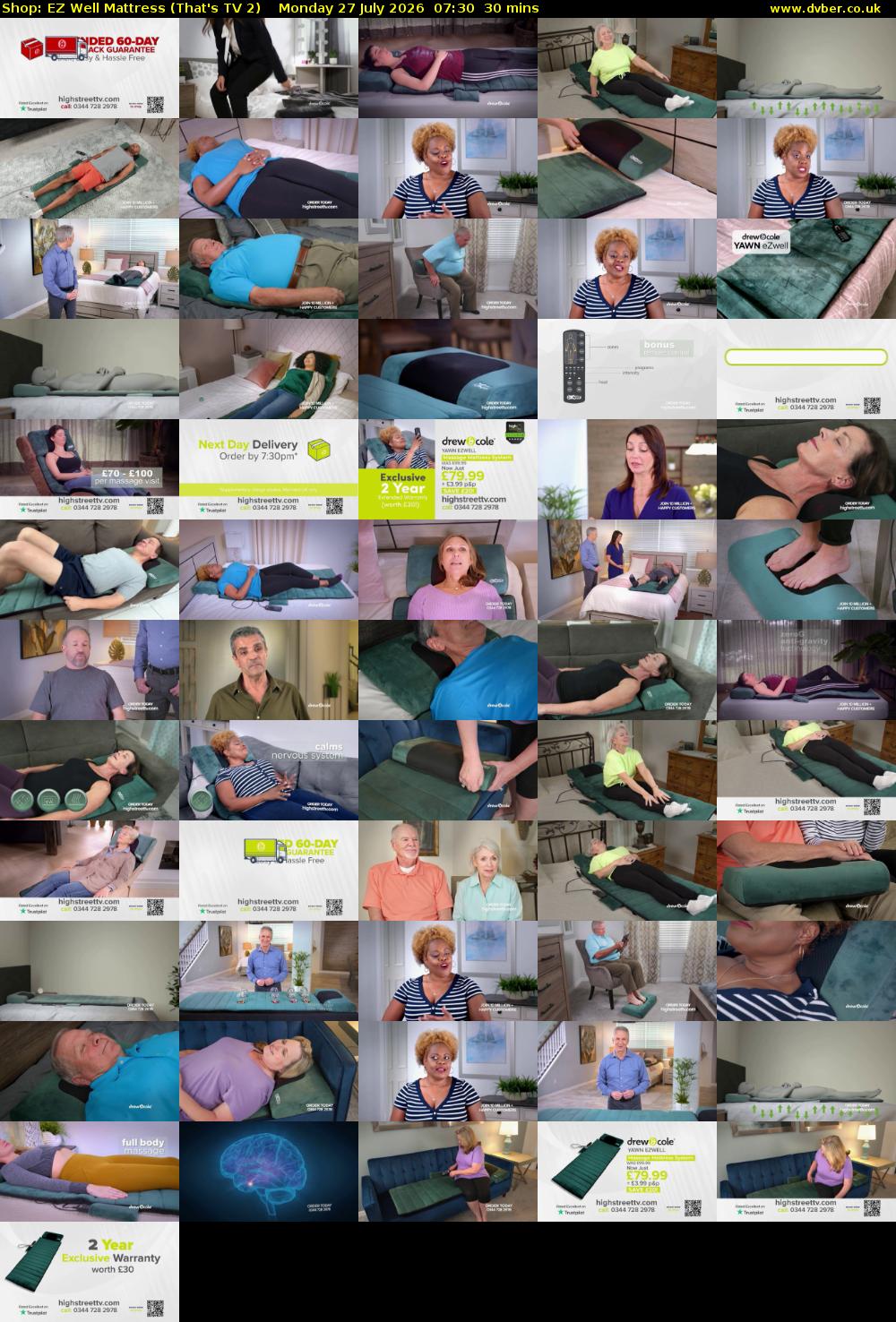 Shop: EZ Well Mattress (That's TV 2) Monday 27 July 2026 07:30 - 08:00