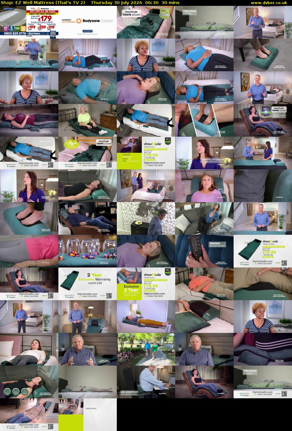 Shop: EZ Well Mattress (That's TV 2) Thursday 30 July 2026 06:30 - 07:00