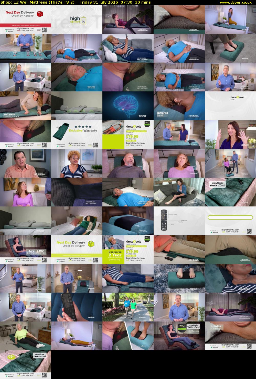 Shop: EZ Well Mattress (That's TV 2) Friday 31 July 2026 07:30 - 08:00